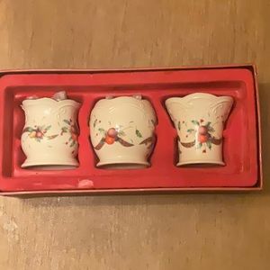 Lenox Holiday Tartan Candleholders, set of 3